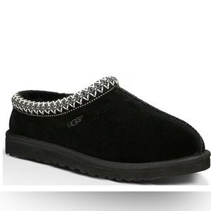 Women Ugg Tasman Suede Braid Accent Embroidered Clog Slippers
